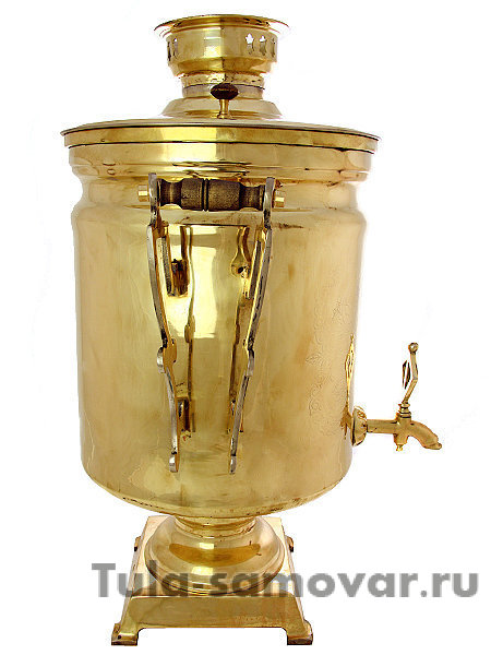 Большой электрический самовар 45 литров "Буфетный" латунный, арт. 120910