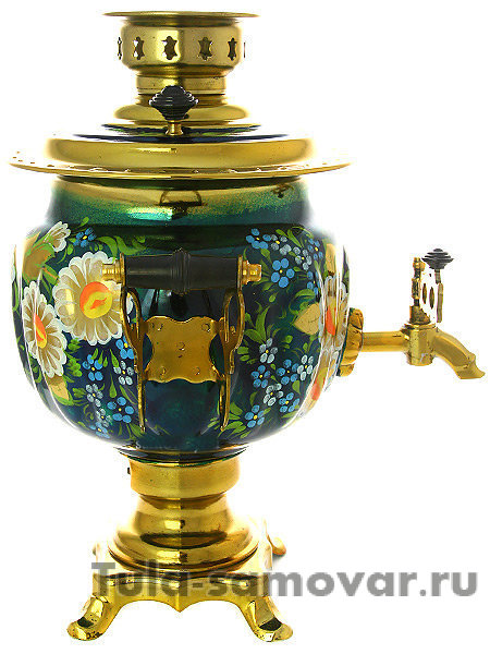 Электрический самовар 3 литра с художественной росписью "Ромашки", арт. 155661