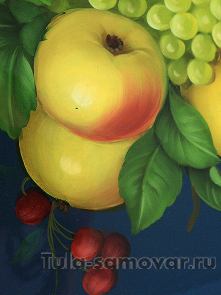 Поднос "Фрукты на синем" прямоугольный