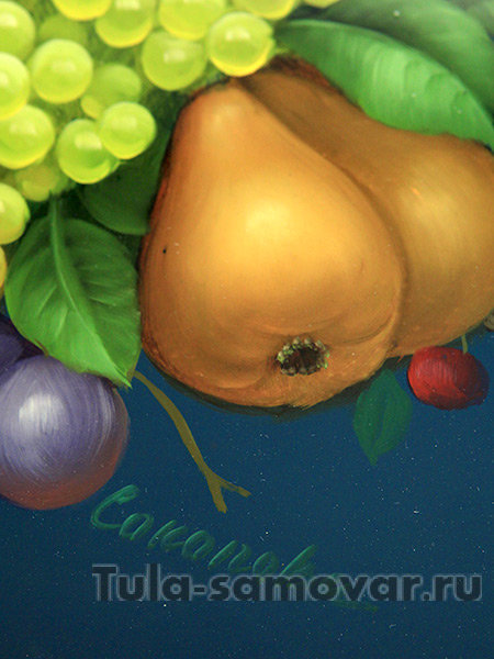 Поднос "Фрукты на синем" прямоугольный