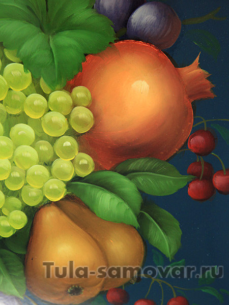 Поднос "Фрукты на синем" прямоугольный