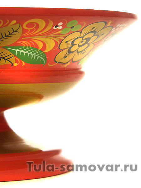 Конфетница "Кудрина на красном фоне", 70х160