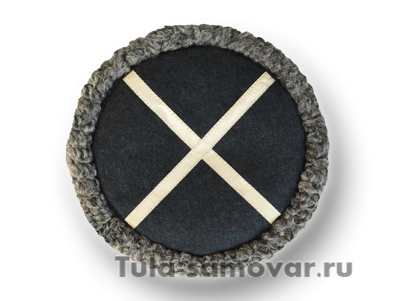 Кубанка станично-бытовая из натурального серого каракуля с серебряным галуном, Москва