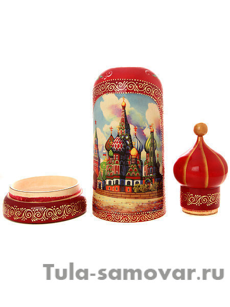 Штоф "Москва Златоглавая на красном фоне"