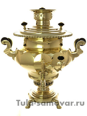 Угольный самовар 5 литров желтый ваза с гранями фабрика Н.А. Воронцова, арт. 471717