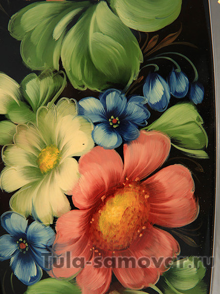 Поднос "Цветочки" овальный малый, арт. 2123