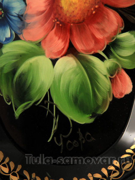 Поднос "Цветочки" овальный малый, арт. 2123