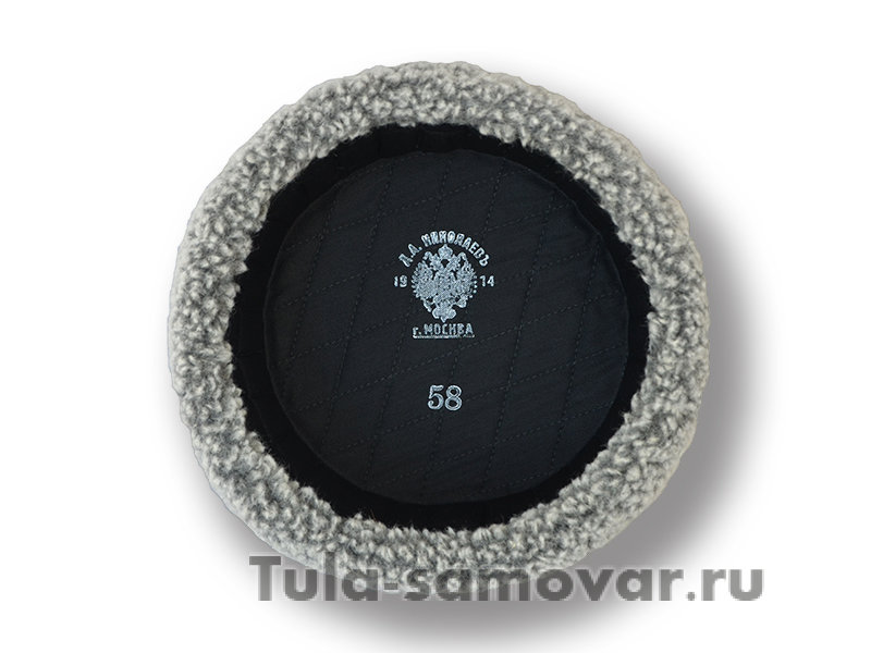 Кубанка терских казаков серая натуральная овчина