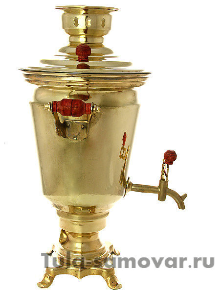 Электрический самовар 4 литра желтый "конус" старинный, арт. 144543