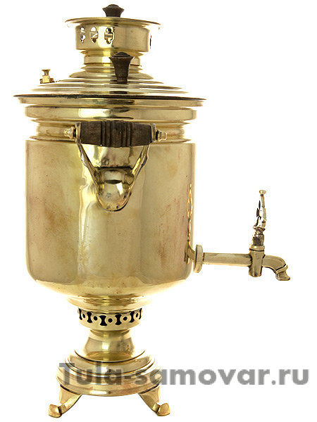 Угольный самовар 5 литров желтый цилиндр Самоварная фабрика Тулпромгоркомбинат им.В.И.Ленина, арт. 433694