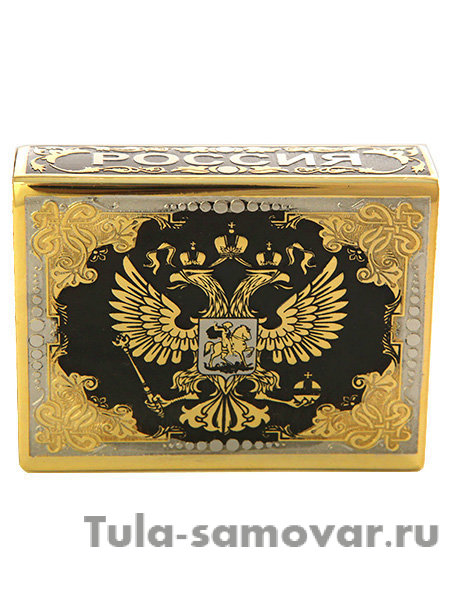 Футляр для спичек "Рысь и щенок" Златоуст