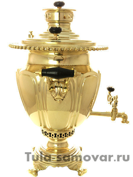 Угольный самовар 5 литров латунная ваза фабрика братьев Петровых, арт. 450120