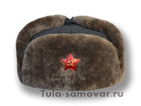 Шапка-ушанка комначсостава РККА образец 1940г из бурой цигейки