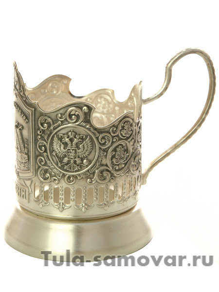 Посеребренный подстаканник "Санкт-Петербург" Кольчугино