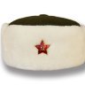 Шапка-финка комначсостава РККА образец 1931г из белой цигейки