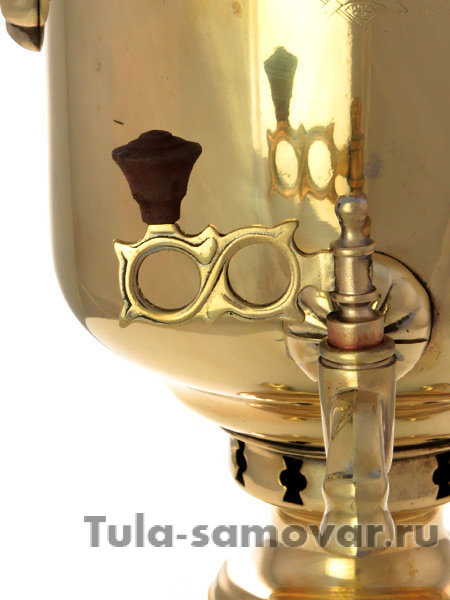 Угольный самовар 5 литров латунный цилиндр советский,  арт. 411745