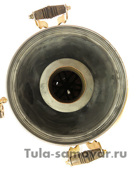Угольный самовар 5 литров латунный цилиндр советский,  арт. 411745