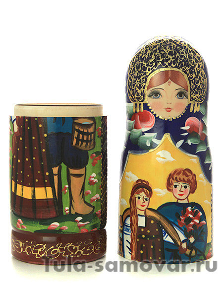 Штоф "Сюжет. Парочка с коромыслом" 0,5 л