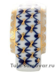 Кольцо для салфеток форма Молодежная рисунок Кобальтовая сетка Императорский фарфоровый завод