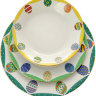 Комплект тарелок форма Европейская рисунок Пасхальная трапеза.Изумруд Императорский фарфоровый завод