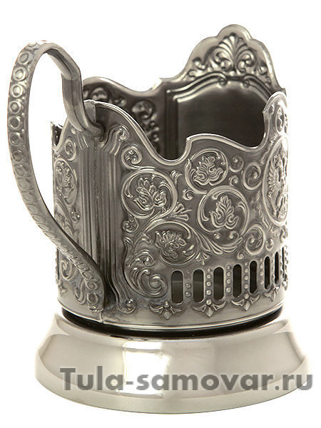 Никелированный подстаканник "Путин на фоне российского флага" Кольчугино