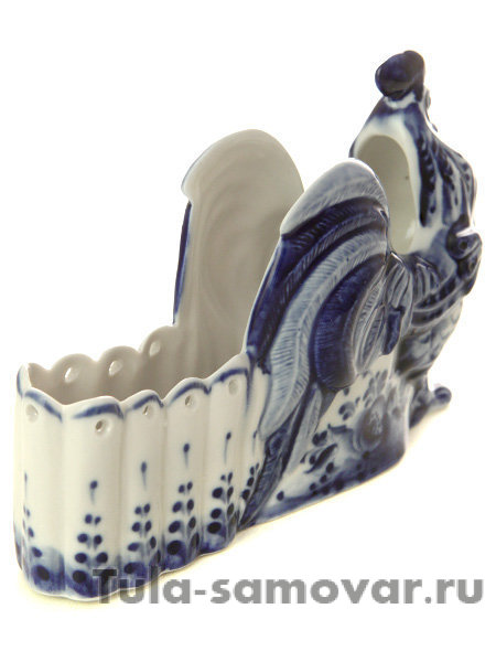 Салфетница Петушок Гжель, автор Жигунов А.