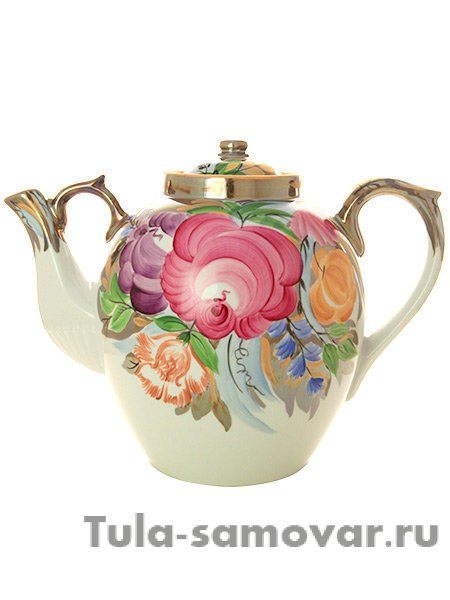 Доливной чайник форма "Русский" рисунок "Бал цветов" Дулево