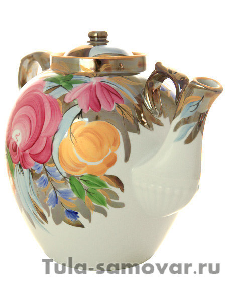Доливной чайник форма "Русский" рисунок "Бал цветов" Дулево