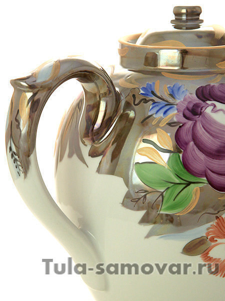 Доливной чайник форма "Русский" рисунок "Бал цветов" Дулево