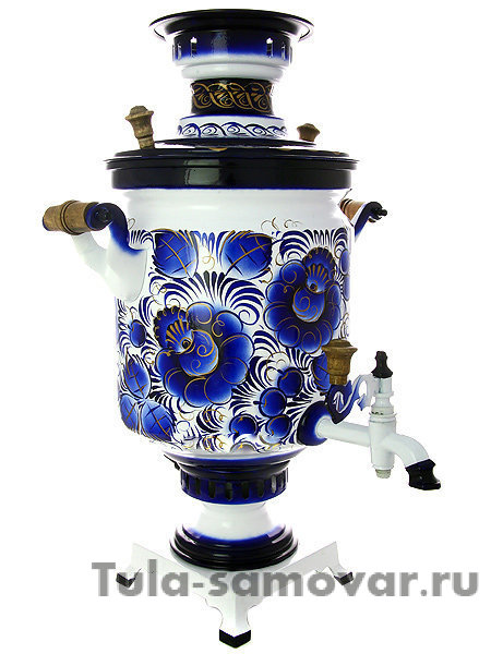 Самовар электрический 10 литров "Гжельские кружева" арт.121009