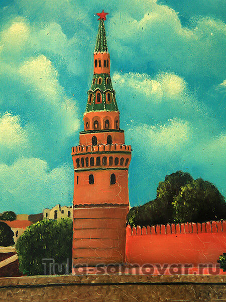 Поднос "Кремль" в подарочном футляре, люкс