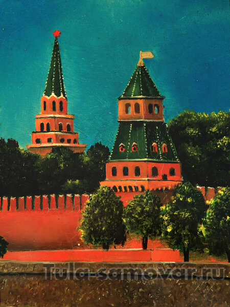 Поднос "Кремль" в подарочном футляре, люкс