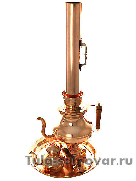 Угольный самовар-чайник 2 литра медный в наборе