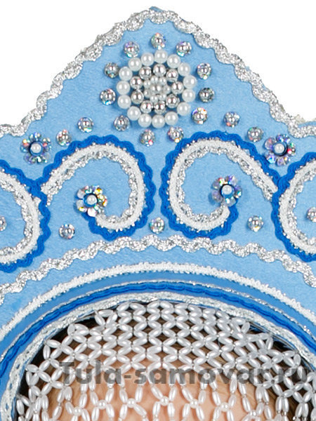 Детский голубой кокошник "Фантазия"