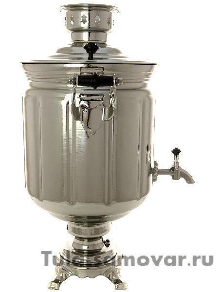 Электрический самовар 10 литров с никелированным покрытием "цилиндр" с автоматическим отключением при закипании, арт. 121040к