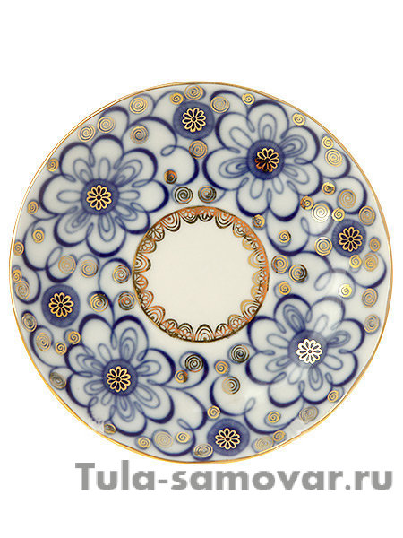 Кофейная пара форма Тюльпан рисунок Вьюнок Императорский фарфоровый завод