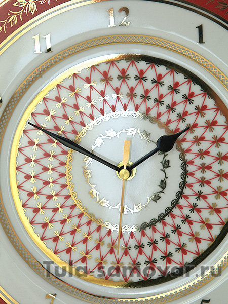 Часы декоративные форма Европейская-2 рисунок Сетка-блюз Императорский фарфоровый завод