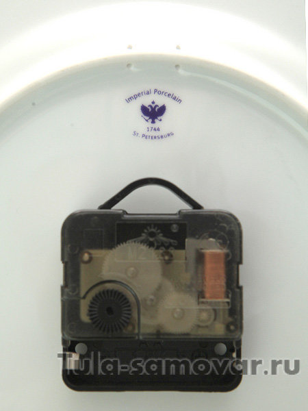 Часы декоративные форма Европейская-2 рисунок Сетка-блюз Императорский фарфоровый завод