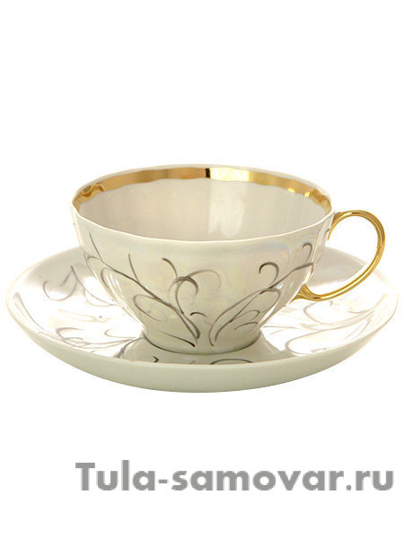 Дулевский чайный сервиз форма "Белый Лебедь" рисунок "Морозко" 6/15