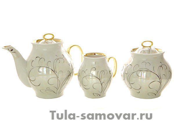 Дулевский чайный сервиз форма "Белый Лебедь" рисунок "Морозко" 6/15