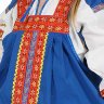 Детский сарафан и блузка "Дуняша" синий  хлопок 1-6 лет