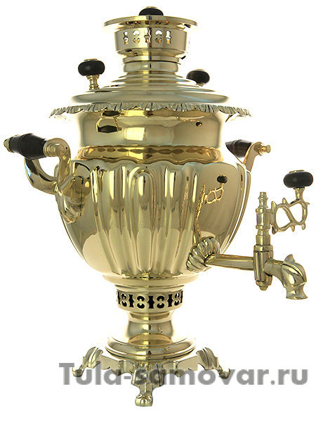 Угольный самовар 3 литра желтая чаша граненая Тулпатронзавод, арт. 433749