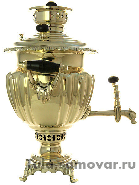 Угольный самовар 3 литра желтая чаша граненая Тулпатронзавод, арт. 433749