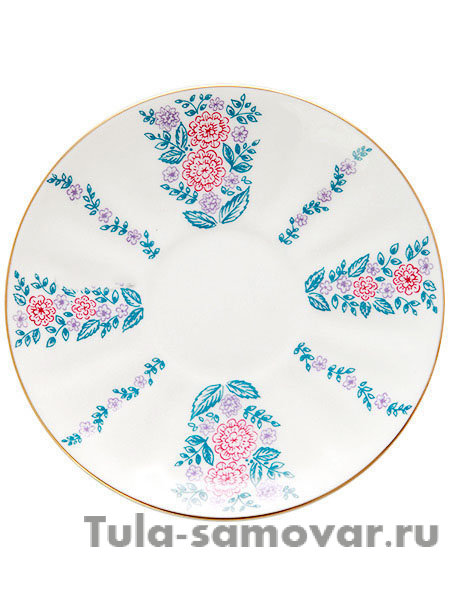 Чайная пара форма Гвоздика рисунок Маргаритки Императорский фарфоровый завод