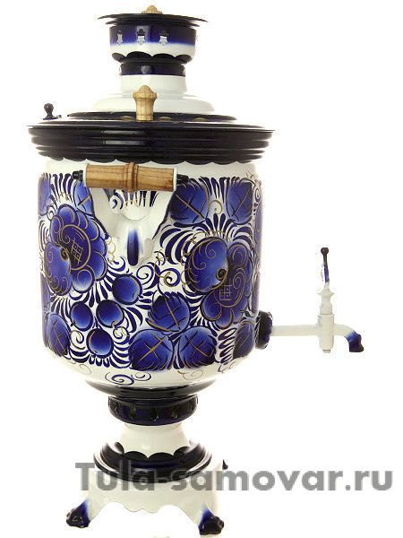 Электрический самовар 7 литров с художественной росписью "Гжель", арт. 190015