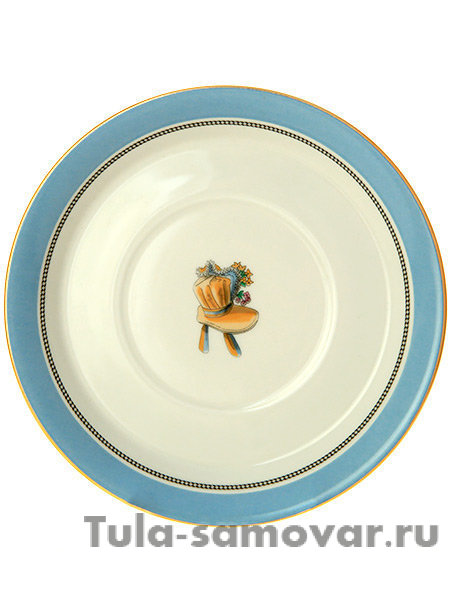 Чайная пара форма Гербовая рисунок Modes de Paris 1823 Императорский фарфоровый завод