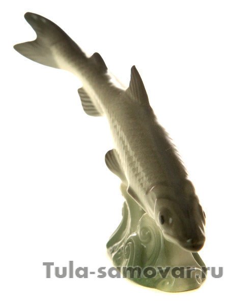 Скульптура Невская корюшка Зеленая волна Императорский фарфоровый завод