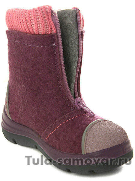 Валенки Котофей бордовые малодетские-дошкольные, 367103-42