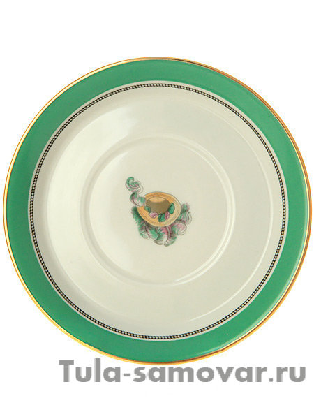 Чайная пара форма Гербовая рисунок Modes de Paris 1830 Императорский фарфоровый завод