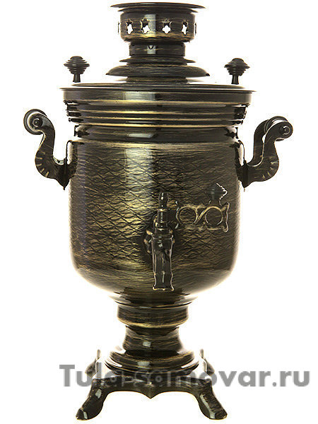 Электрический самовар в наборе 3 литра с художественной росписью "Золотые нити", арт. 130471